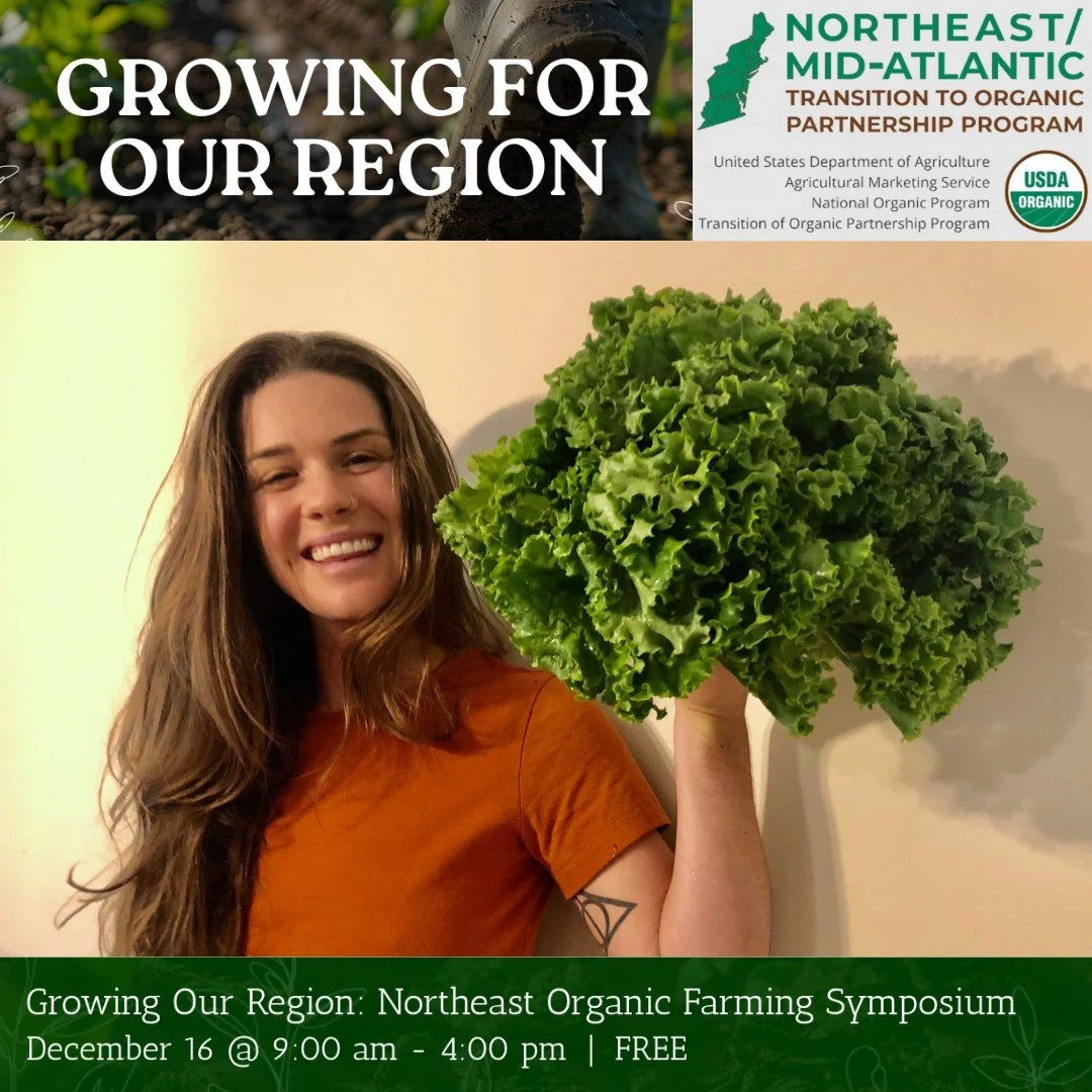 McKenna, our resident expert in Food hub compliance will be presenting at Growing Our Region: Northeast Organic Farming Symposium, a free, two-day online event designed to strengthen organic agriculture across the Northeast.

Hosted December 16&ndash