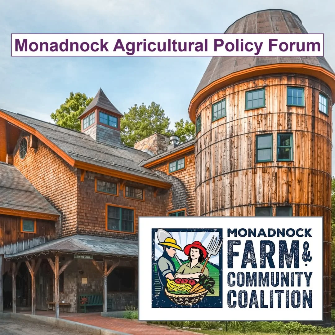 Attention all farmers, policymakers, and local food advocates!

The Monadnock Farm &amp; Community Coalition and Cheshire County Farm Bureau invite you to the Monadnock Agricultural Policy Forum at @stonewallfarmnh (Keene, NH) on January 6, 2026 from