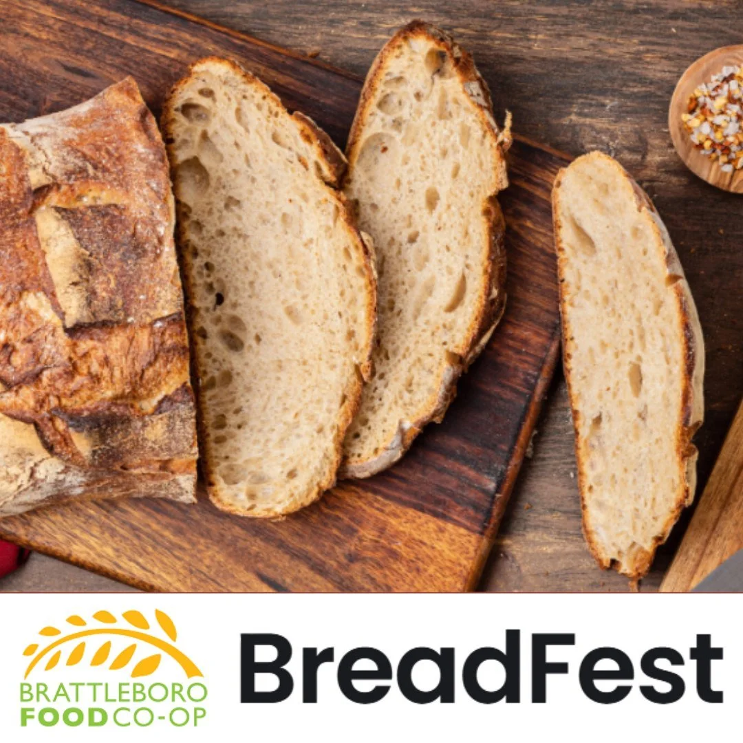 Taste + vote at Breadfest on March 28th from 12-3pm.

Join us at @brattleborofoodcoop for an afternoon packed with fresh-baked goodness. Sample artisan breads, spreads, and cheeses, and cast your vote for best sourdough! 

Food Connects will be there