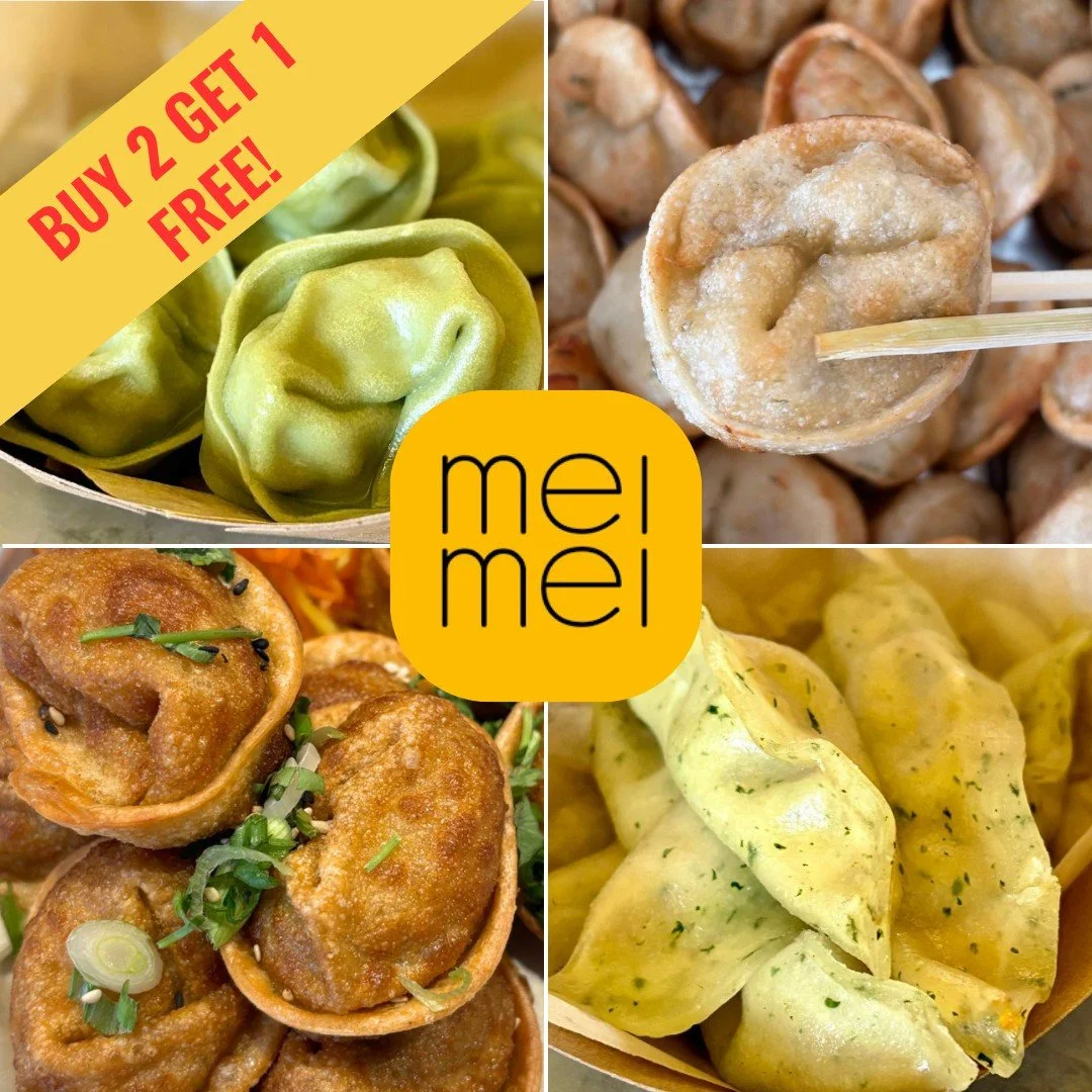 Buy 2 get 1 FREE for first time customers! 

@meimeidumplings (Cambridge, MA) was founded in 2012 by James Beard Award winner Irene Li. They blend Chinese traditions with New England ingredients to create dumplings with standout flavor, story, and sh