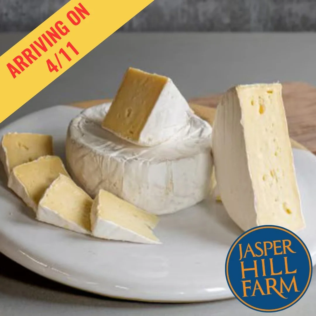 Coming 4/11: @jasperhillfarm Moses Sleeper (8 oz wheels).

This bloomy-rind cow&rsquo;s milk cheese is Jasper Hill&rsquo;s take on a Brie-style classic, creamy, gooey, and charcuterie board-ready. Expect savory, mushroomy notes with a rich, cultured 