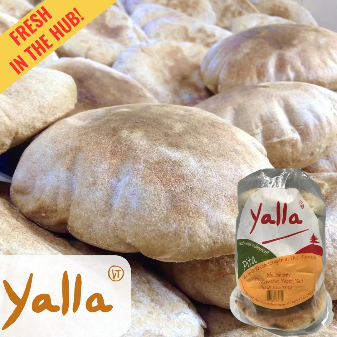 @yallavermont Pita Bread is now available in the Food Hub!

A dependable staple for deli, catering, or school and workplace meals, it&rsquo;s perfect for dipping, stuffing, or building quick handhelds that sell fast and keep customers coming back for