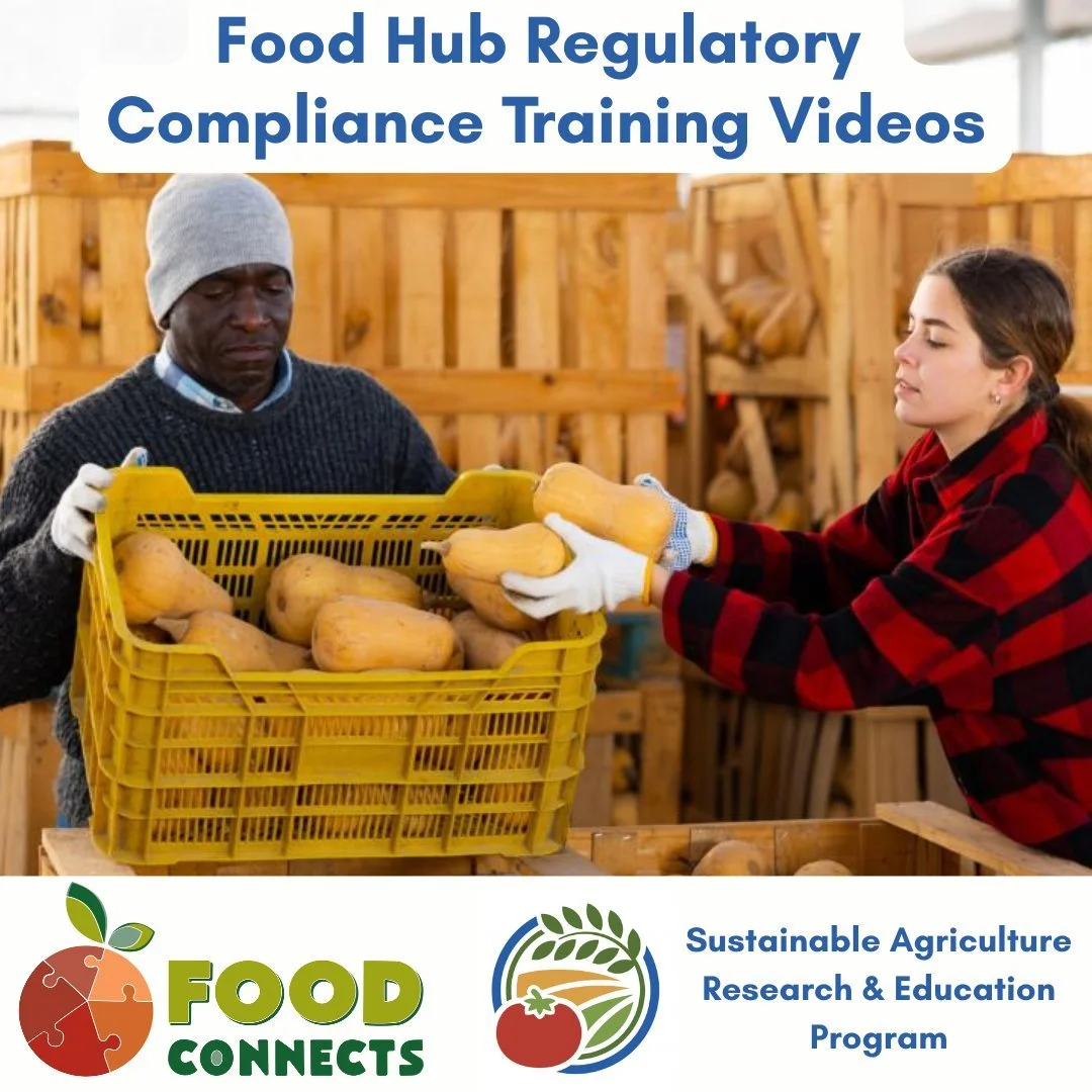 Food hubs: missed compliance trainings or need a refresher?

The CA Food Hub Network&rsquo;s three-part regulatory compliance training series, led by our very own McKenna, is now available to watch! (link in bio)

The recordings cover practical guida