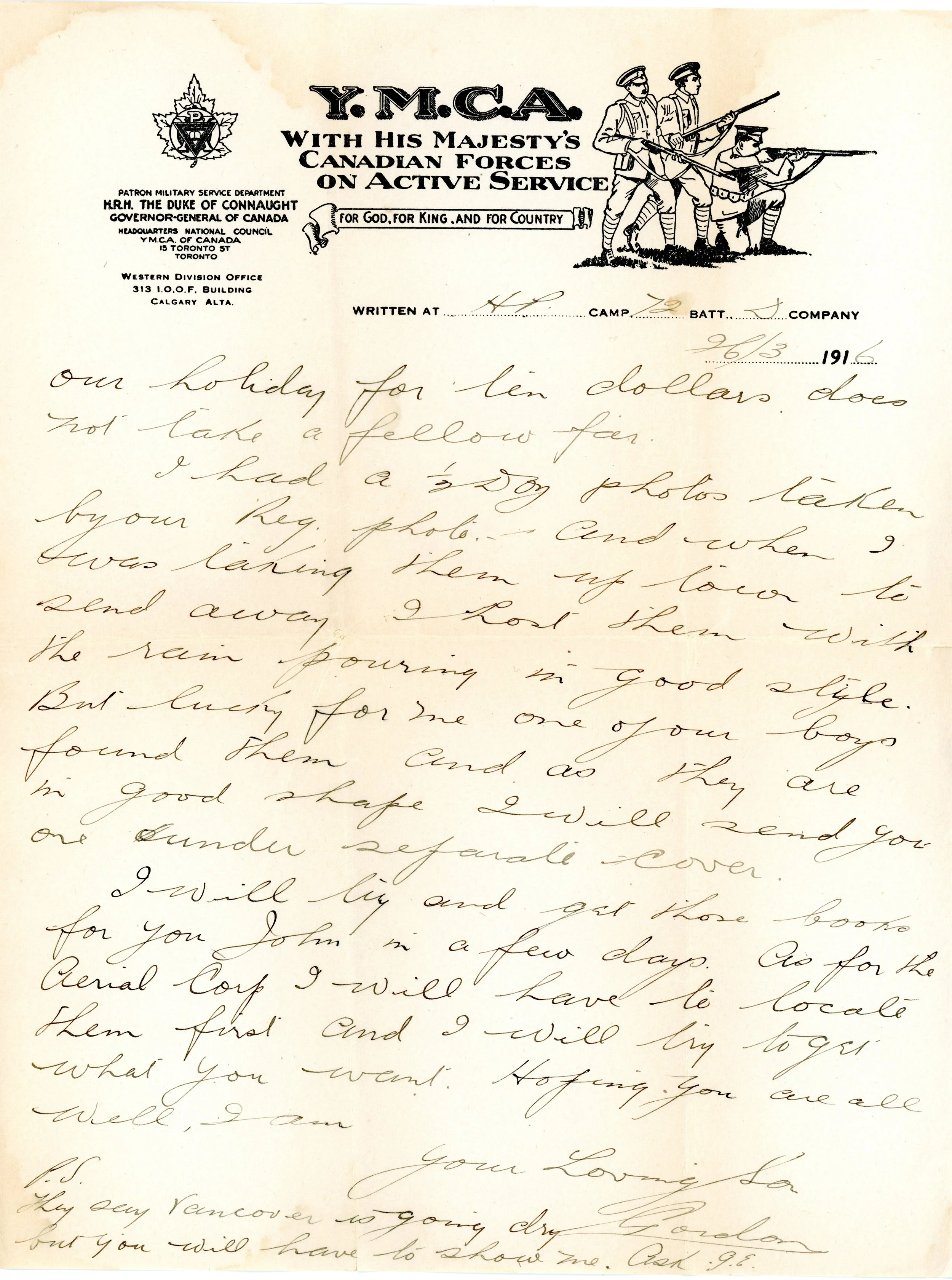 Wwi Letter Assignment WWI Letters Home — Summerland Museum and Archives