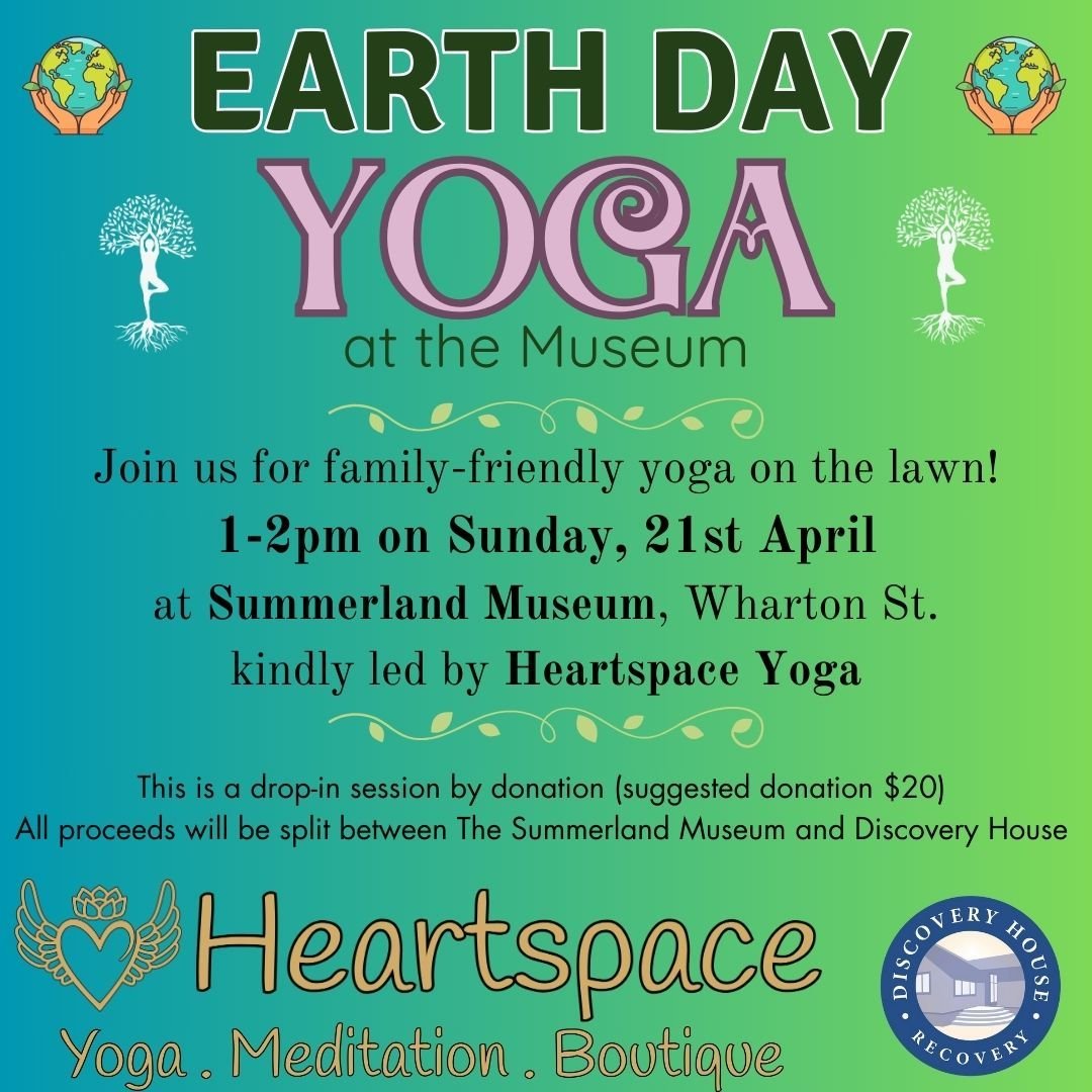 Come and connect with the Earth this Earth Day 🌎
Join us for family-friendly Yoga on the Lawn on Sunday 21st April, 1-2pm, kindly led by Heartspace Yoga Boutique- Summerland Yoga
Attendance is by donation with all the proceeds being split between Th