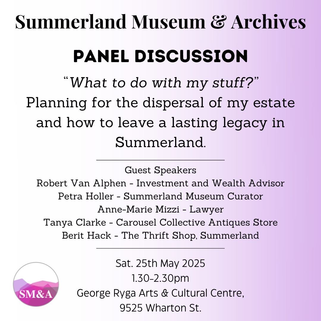 We are excited to be hosting this pertinent panel discussion on estate planning on Saturday 25th May.
Estate dispersal is an inevitable aspect of life and &quot;What to do with my stuff?&quot; is a question that is often raised. We have therefore ass