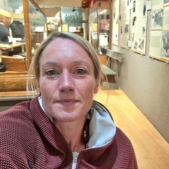 Why is museum administrator, Hannah, wearing a fleece-lined, heated shawl on such a hot day, we hear you ask. Well, despite Summerland experiencing a weather advisory for extreme heat this week, it's cooooold inside the museum! So if the temps are ge