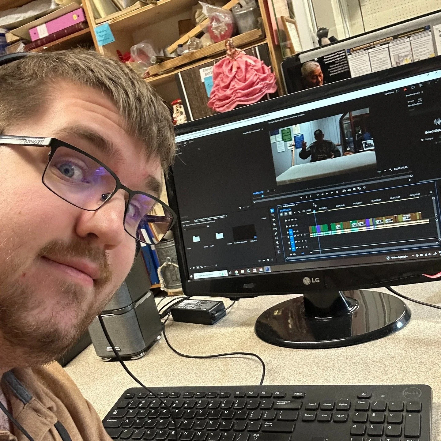 Hello one again folks, Cole here

Throughout the week I have been editing my Oral History interview with Richard Norris and have made good progress at creating a final video for upload to the Summerland Museum YouTube channel. 
At the same time I hav