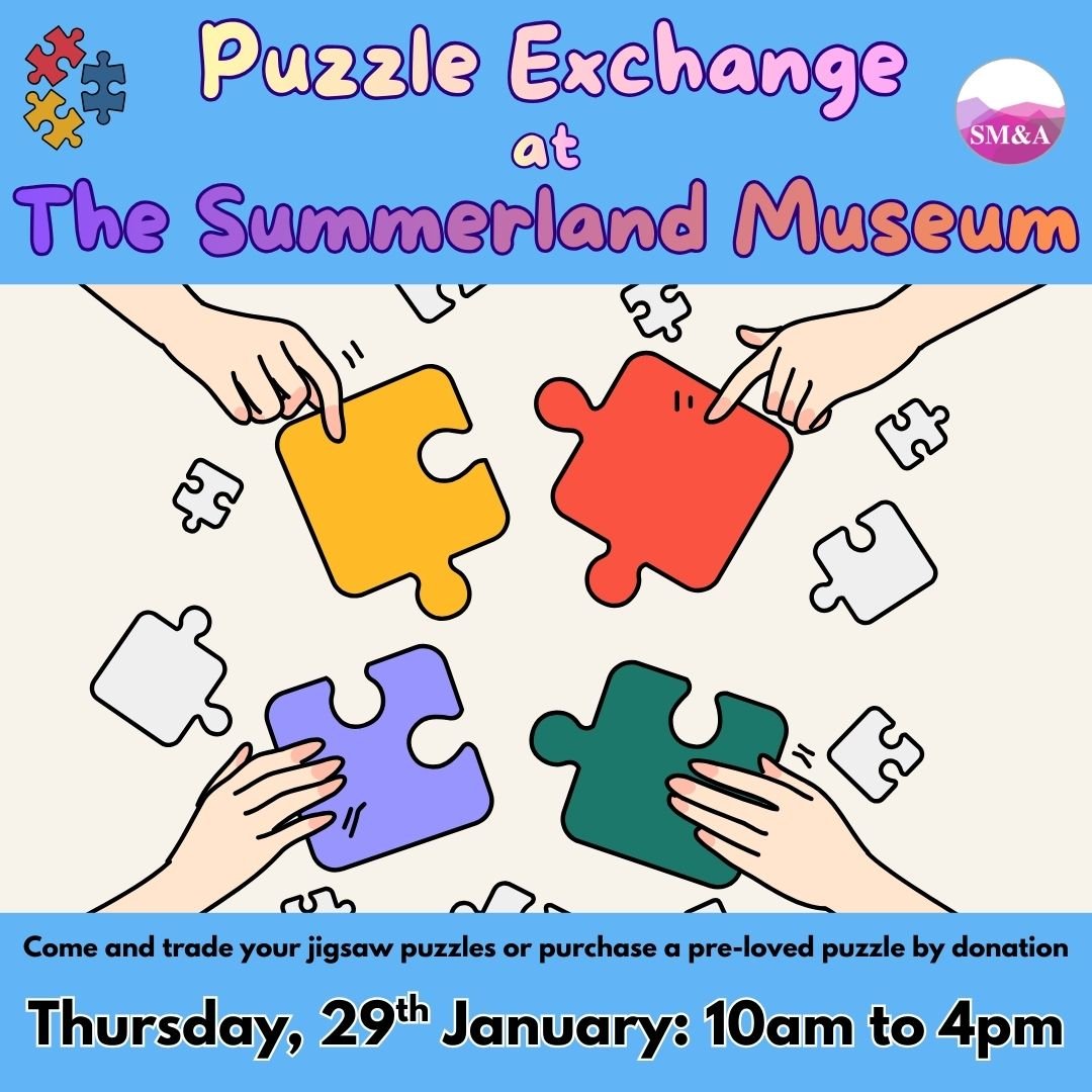 Finished your Christmas puzzles and don't know what to do with yourself now?? You need a puzzle exchange! Luckily, we will be hosting the very thing next Thursday, 29th January, between 10am and 4pm. 
Come on down to the museum to swap puzzles or pur