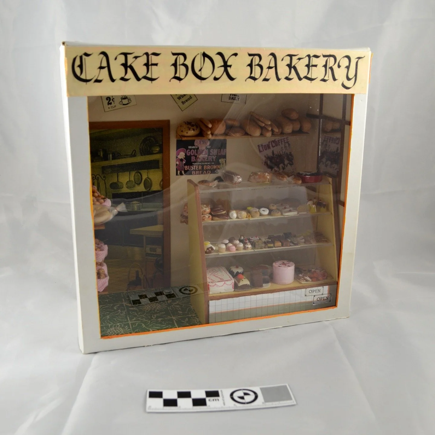Today's #BCHeritageWeek Stir the Pot artifact is this delightful miniature model of Summerland's iconic Cake Box Bakery. Made in 2005 by Nola &amp; Glenn MacDonald, owners of Nola&rsquo;s Miniature Shop, the miniature replica measures a diminutive 23