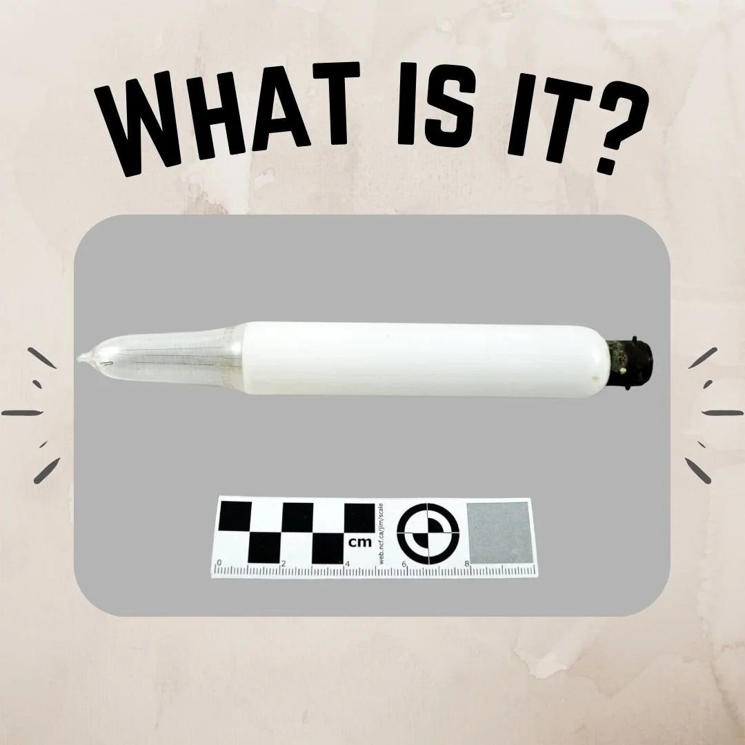 Yes, it's that time of the week again.... It's What-is-it-Wednesday! We had to change the background colour this week, so you could make out this little all-white object properly. Do you recognise our mystery artifact? If you think you know what it i