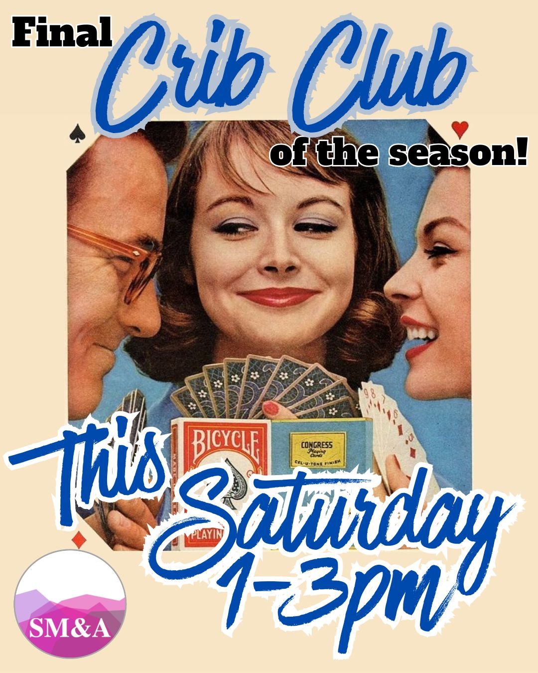 As spring approaches, we will be wrapping up the cribbage club until the fall. Join us this Saturday for the final crib club of the season. All ages and skill levels are welcome to come along for a sociable afternoon of games and conversation.