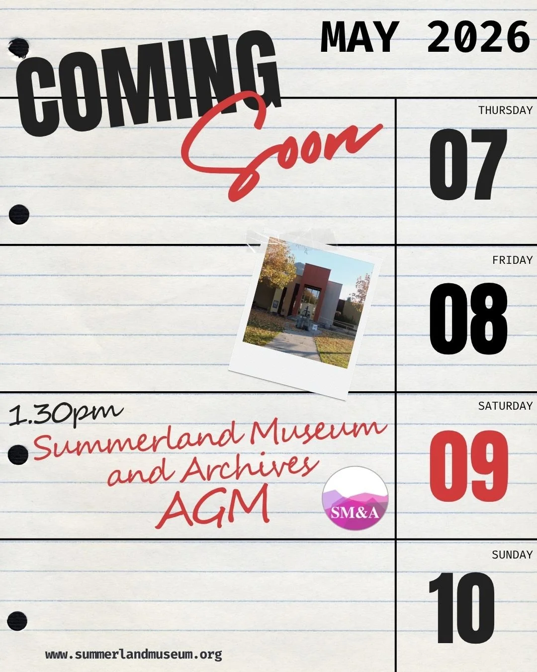 Save the date! Our 2026 AGM will be taking place on Saturday, 9th May at 1.30pm. 
More details to follow!