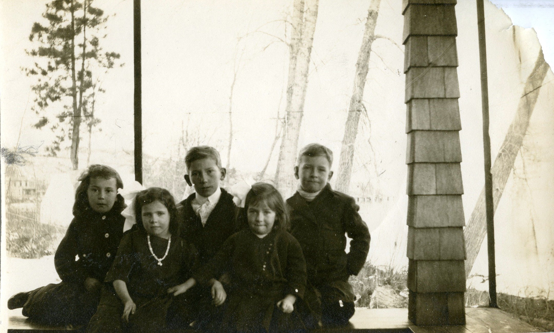 Happy Throwback Thursday! This week, we're celebrating Easter with this wonderful photograph taken on Easter Sunday in 1913. The photo shows Marion Beavis, Lawrence (Laurie) Beavis, and Jack Moreland sitting on the back row, with Isabel Hogg and Marg