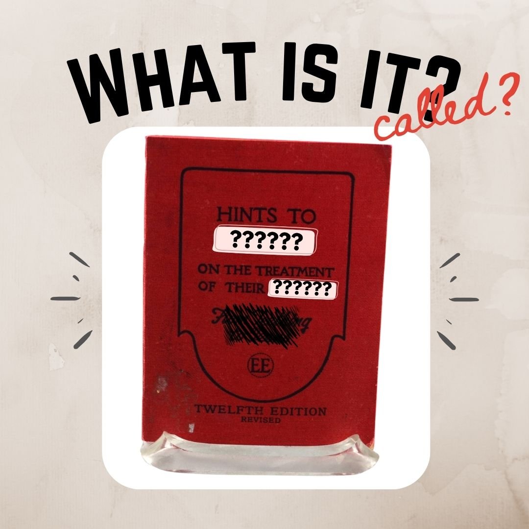 Smile... it's time for What-is-it-Wednesday! 
We're changing things up again this week, and asking you, "What is it called?" The mystery artifact is a book, and we're asking you to fill in the blanks to name the title "Hints to ?????? 