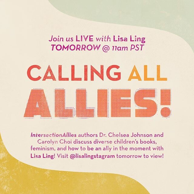 We are going live on Instagram tomorrow 6/19 on Juneteenth with Lisa Ling @lisalingstagram at 11am PST! Come join us as we talk real talk about the need for intersectionality in children&rsquo;s literature, supporting more women of color authors, and