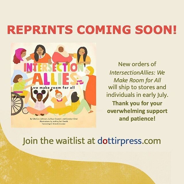 We&rsquo;re so grateful to our readers that our book has sold out! Don&rsquo;t worry, a reprint is in the works and will ship to stores and individuals in about 2 weeks. Pre-order your copy at @dottirpress ❤️ Thankful to meet the moment and help your