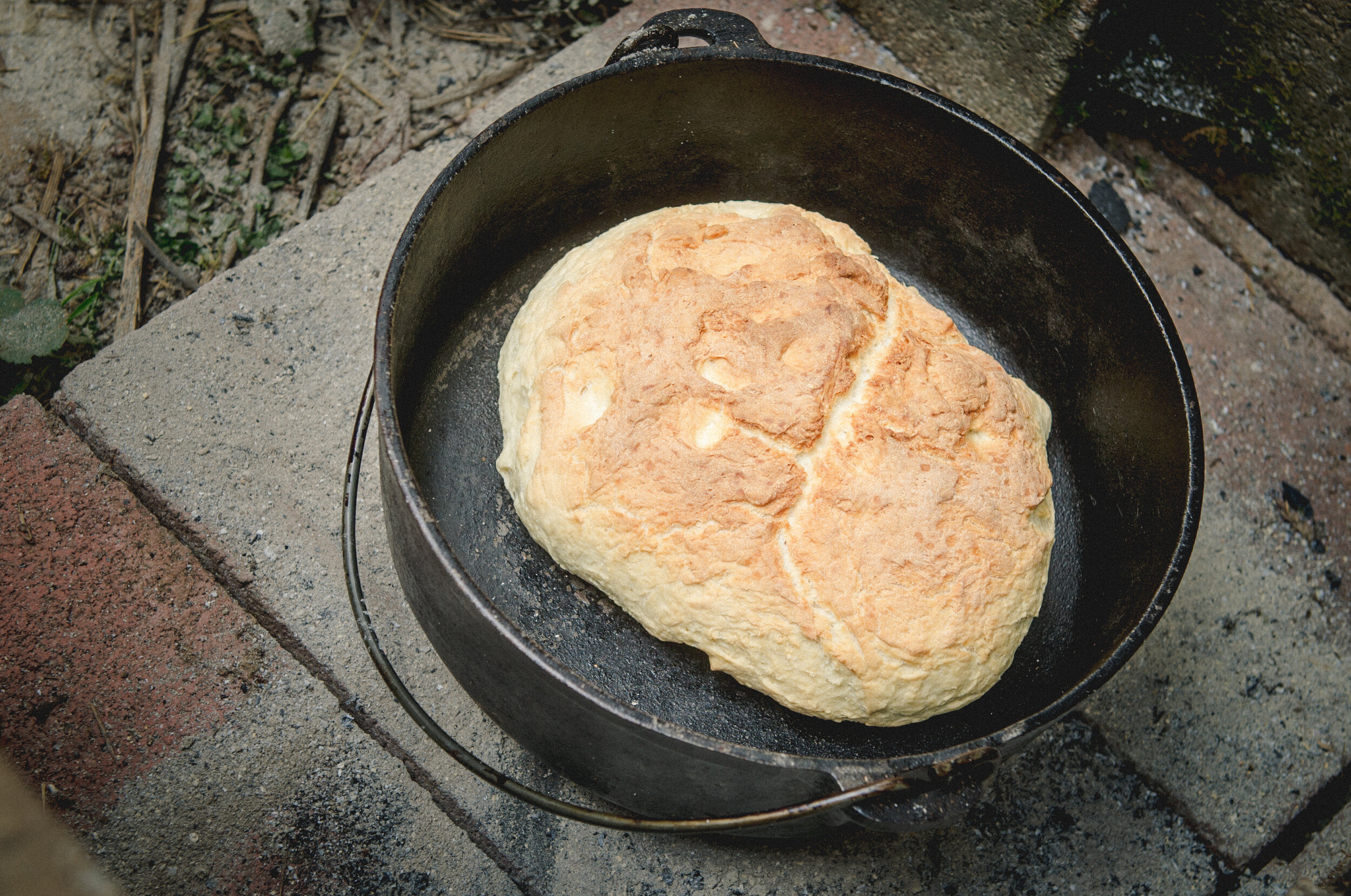 Rustic Dutch Oven Bread Baked on the Grill - 1840 Farm