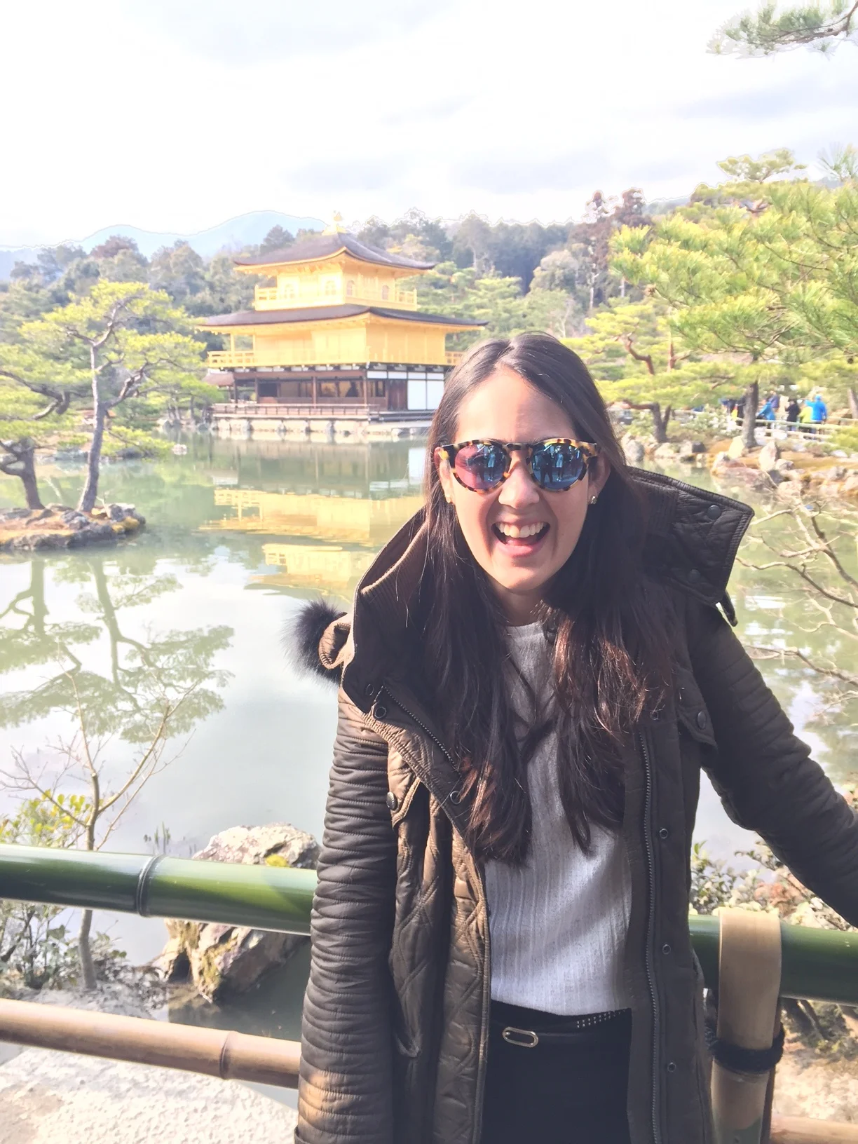 Visiting the Golden Temple in Kyoto, Japan