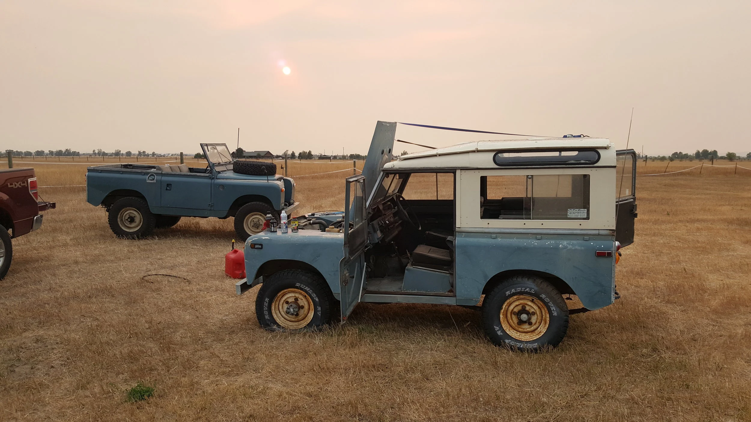 Note that while Montana is on fire, the Rover is not.