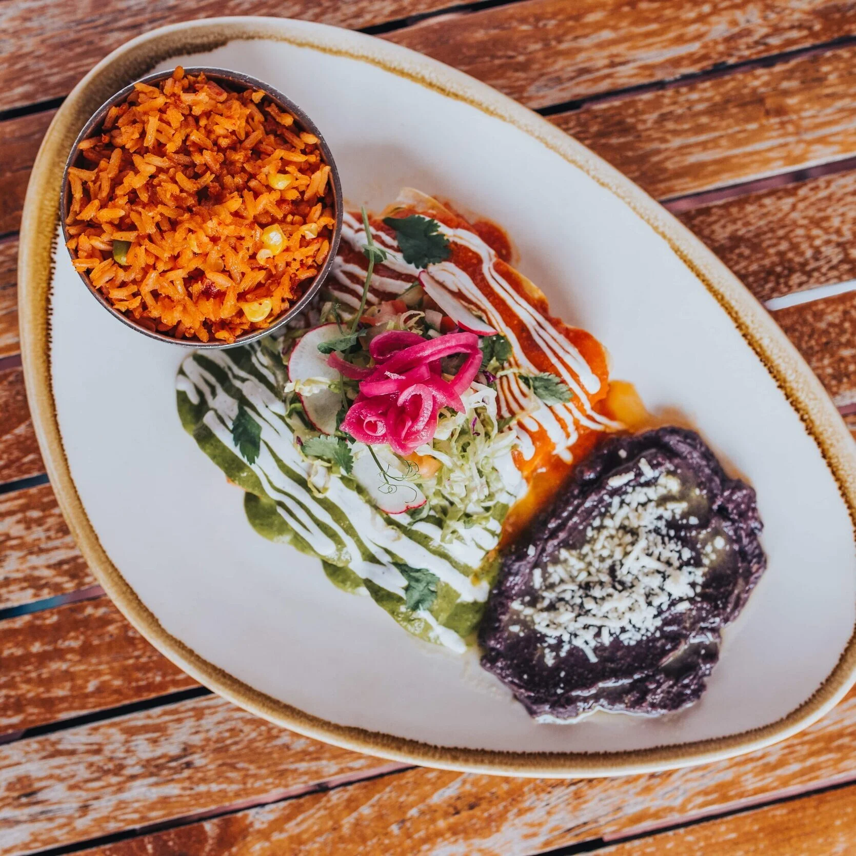 Chicken Enchiladas Divorciadas