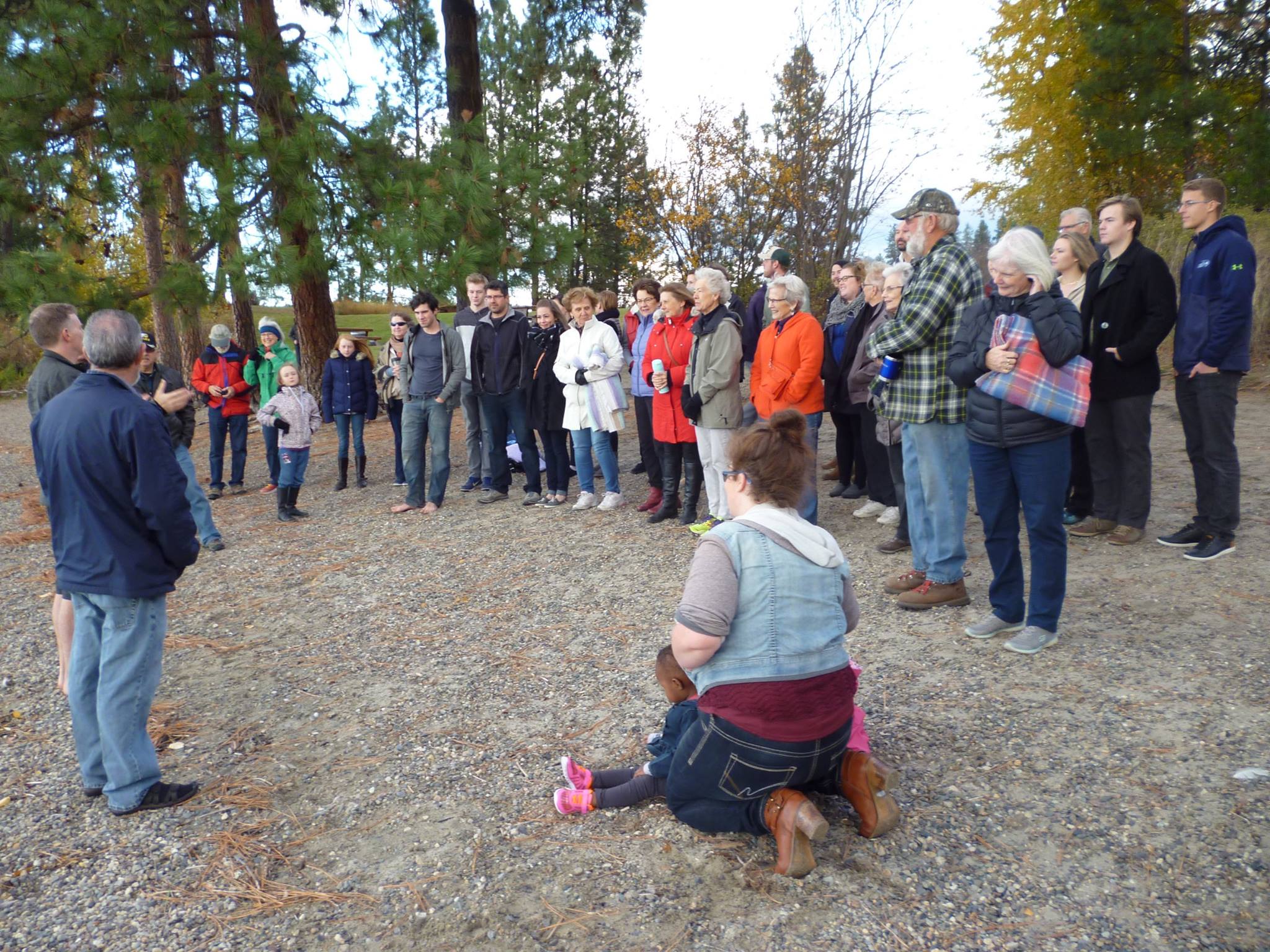 A great crowd gathered