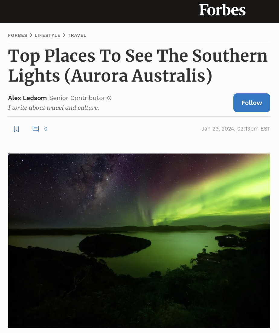 Top Places To See The Southern Lights (Aurora Australis)