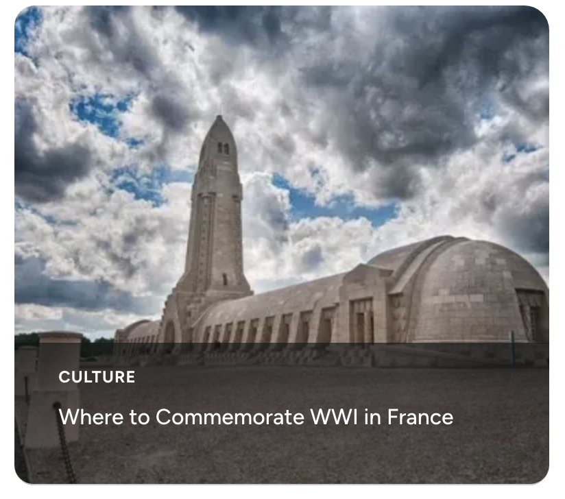Where to Commemorate WWI in France