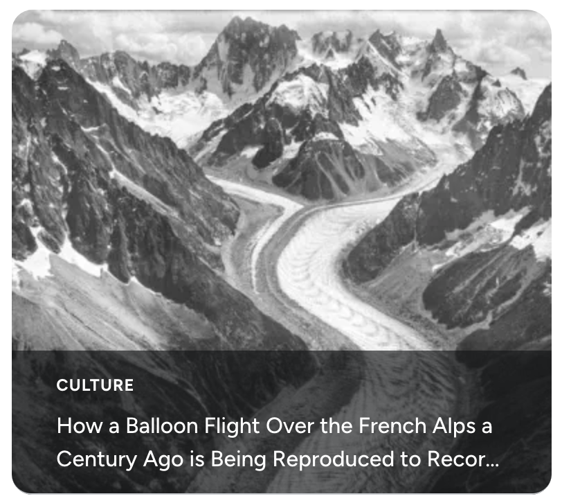 How a Balloon Flight Over the French Alps a Century Ago is Being Reproduced to Record Climate Change