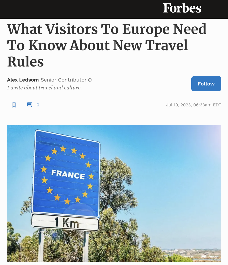 What Visitors To Europe Need To Know About New Travel Rules