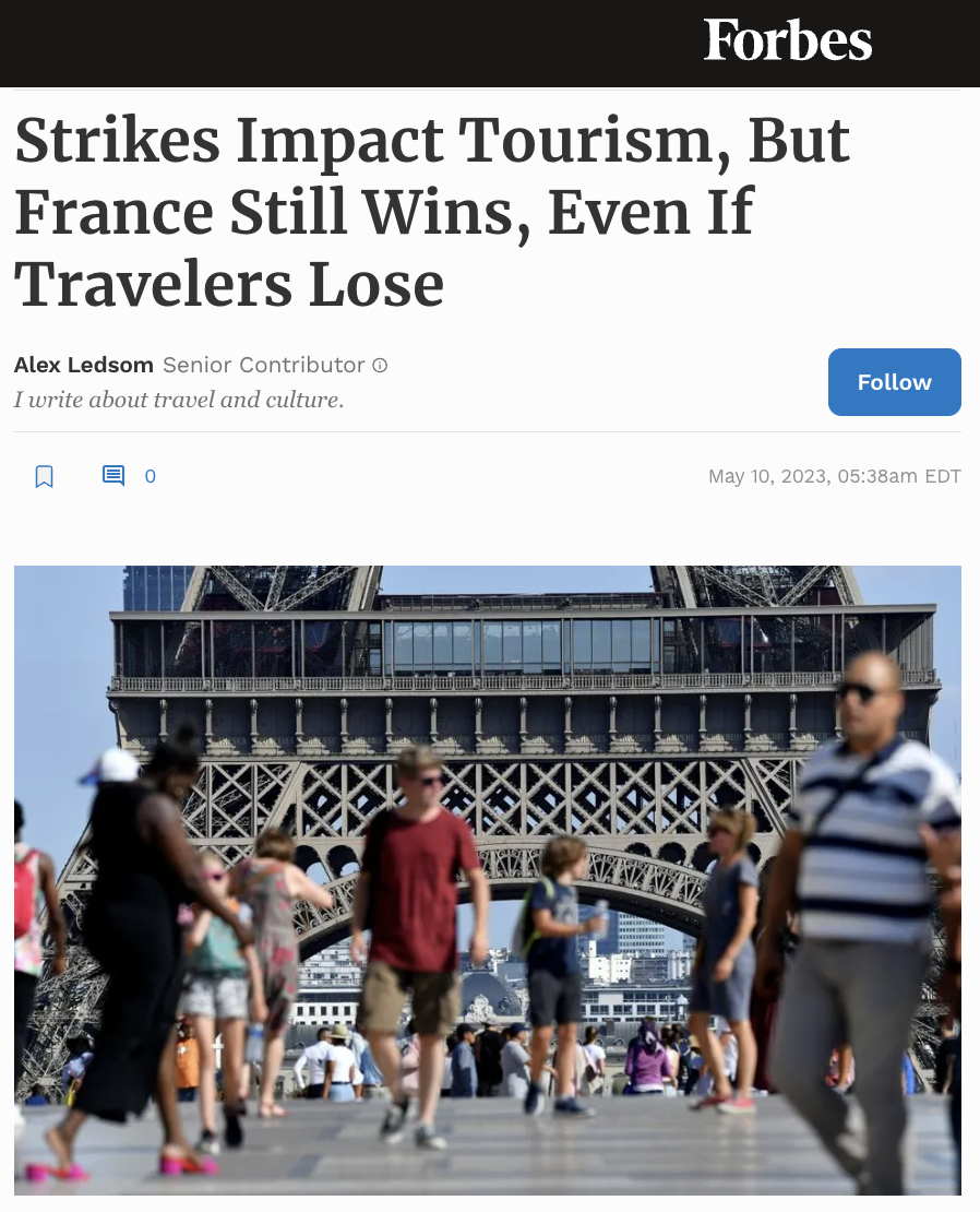 Strikes Impact Tourism, But France Still Wins, Even If Travelers Lose