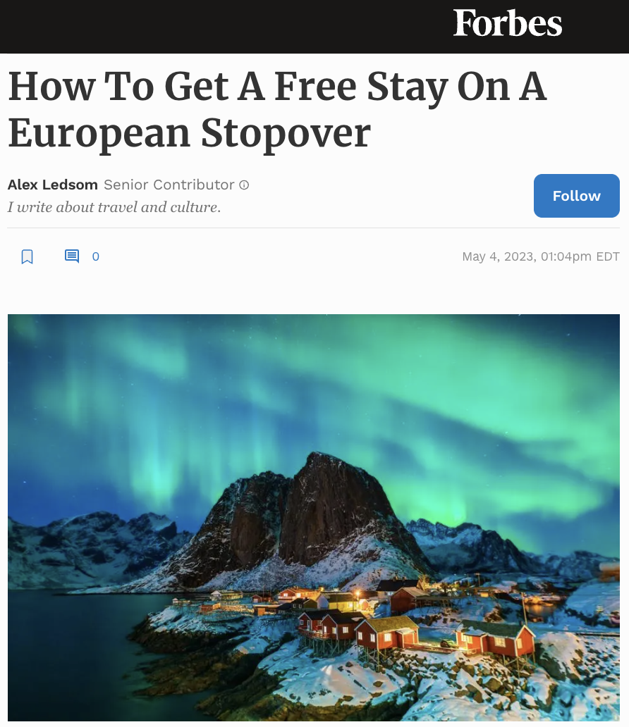 How To Get A Free Stay On A European Stopover