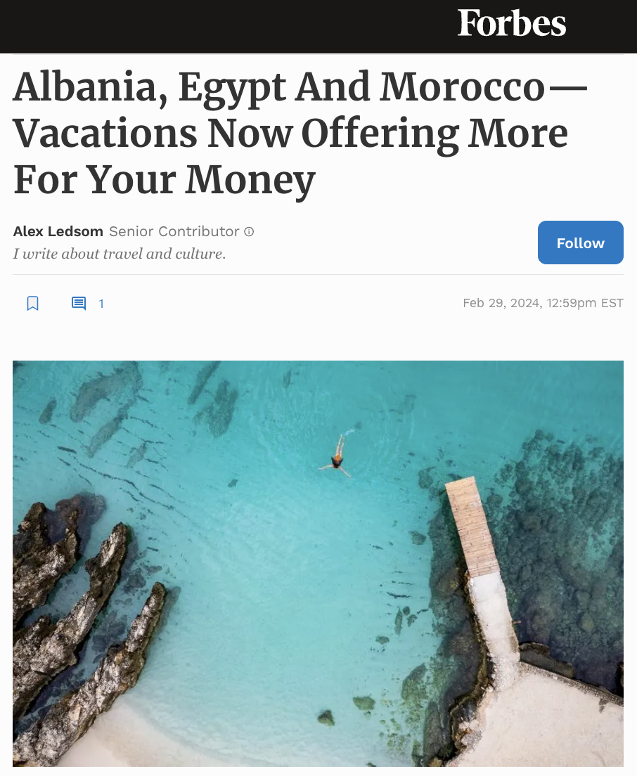 Albania, Egypt And Morocco—Vacations Now Offering More For Your Money