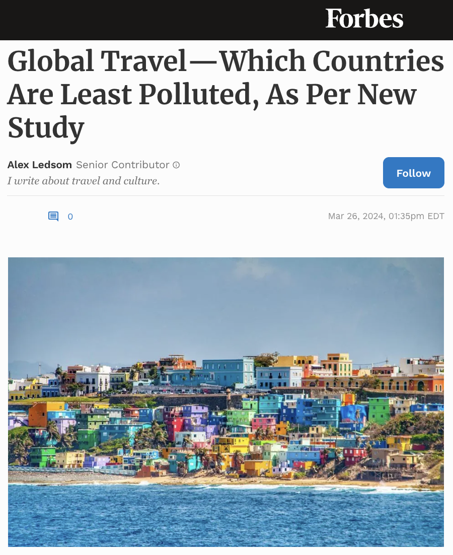 Global Travel—Which Countries Are Least Polluted, As Per New Study