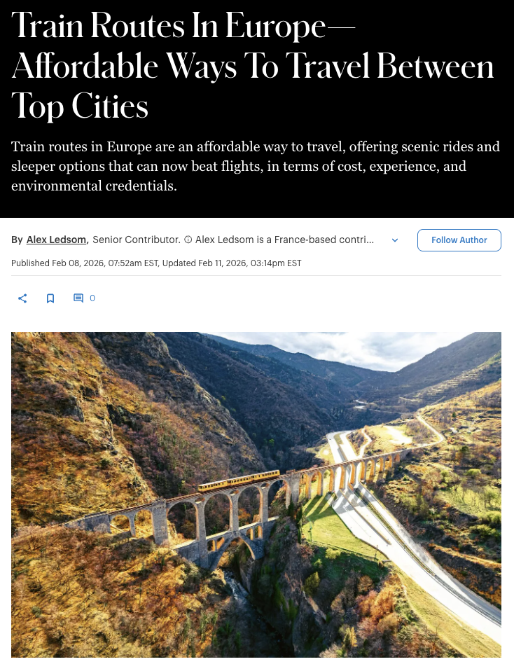 Train Routes In Europe— Affordable Ways To Travel Between Top Cities