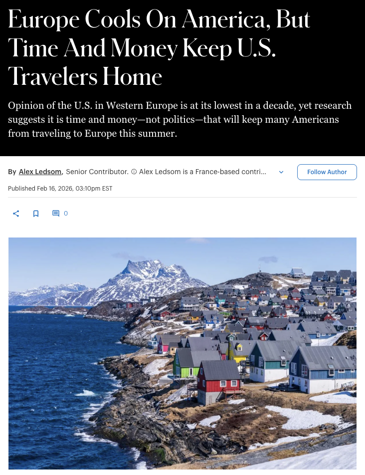Europe Cools On America, But Time And Money Keep U.S. Travelers Home