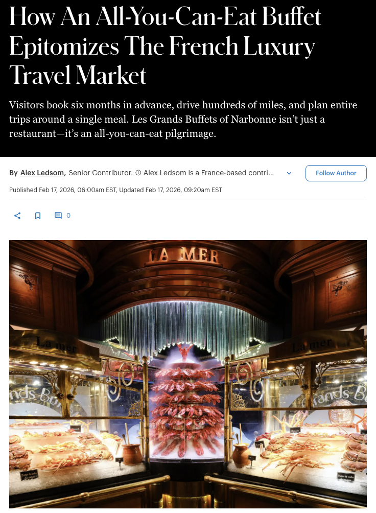 How An All-You-Can-Eat Buffet Epitomizes The French Luxury Travel Market