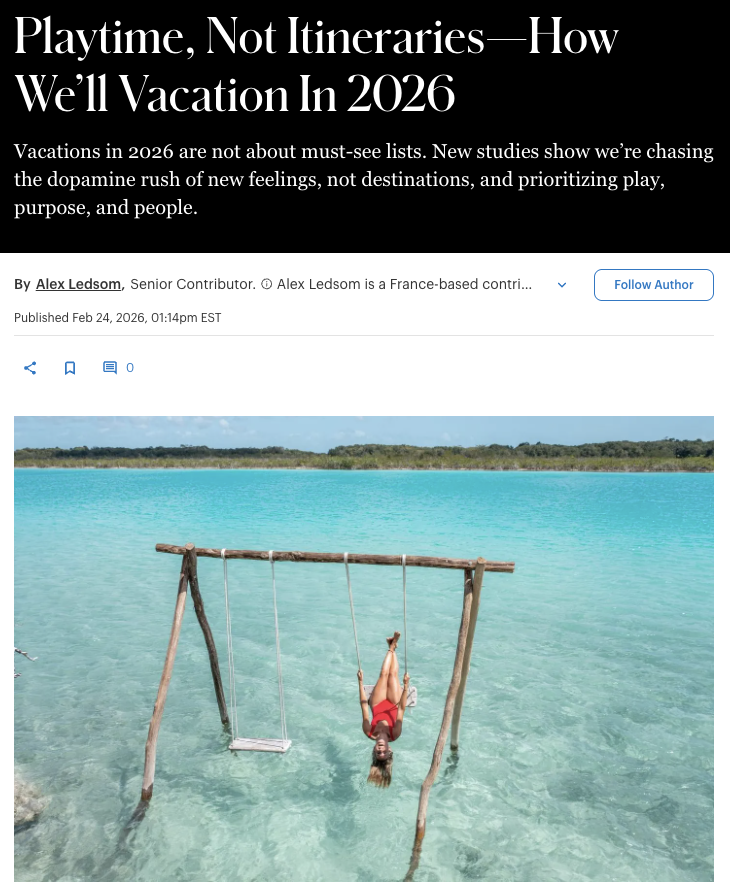Playtime, Not Itineraries—How We’ll Vacation In 2026