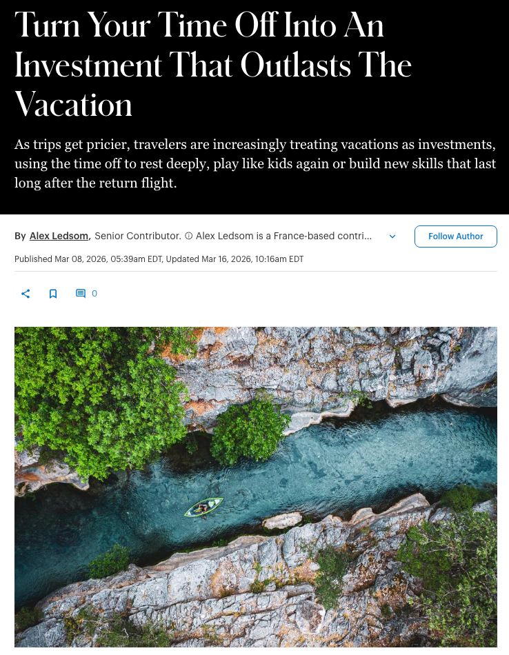 Turn Your Time Off Into An Investment That Outlasts The Vacation