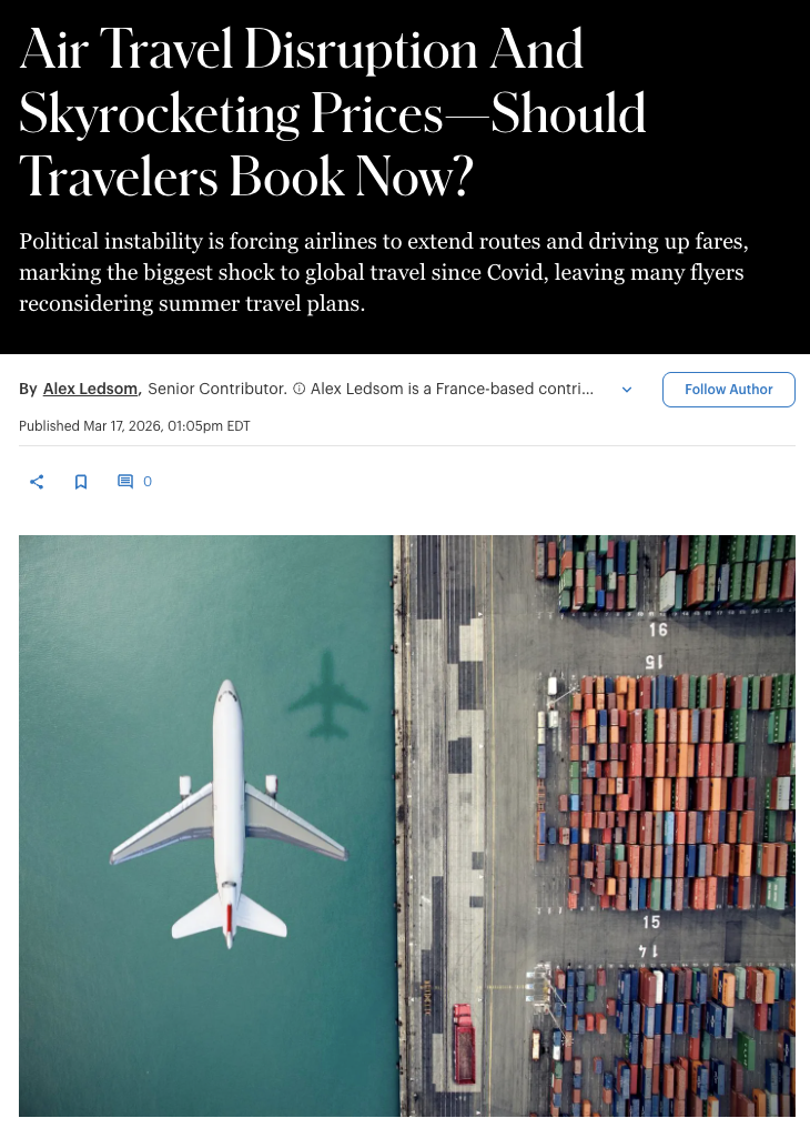Air Travel Disruption And Skyrocketing Prices—Should Travelers Book Now?