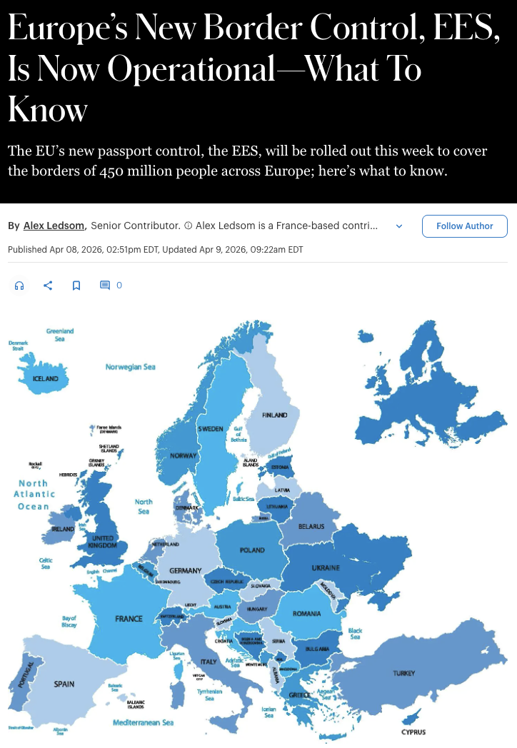 Europe’s New Border Control, EES, Is Now Operational—What To Know