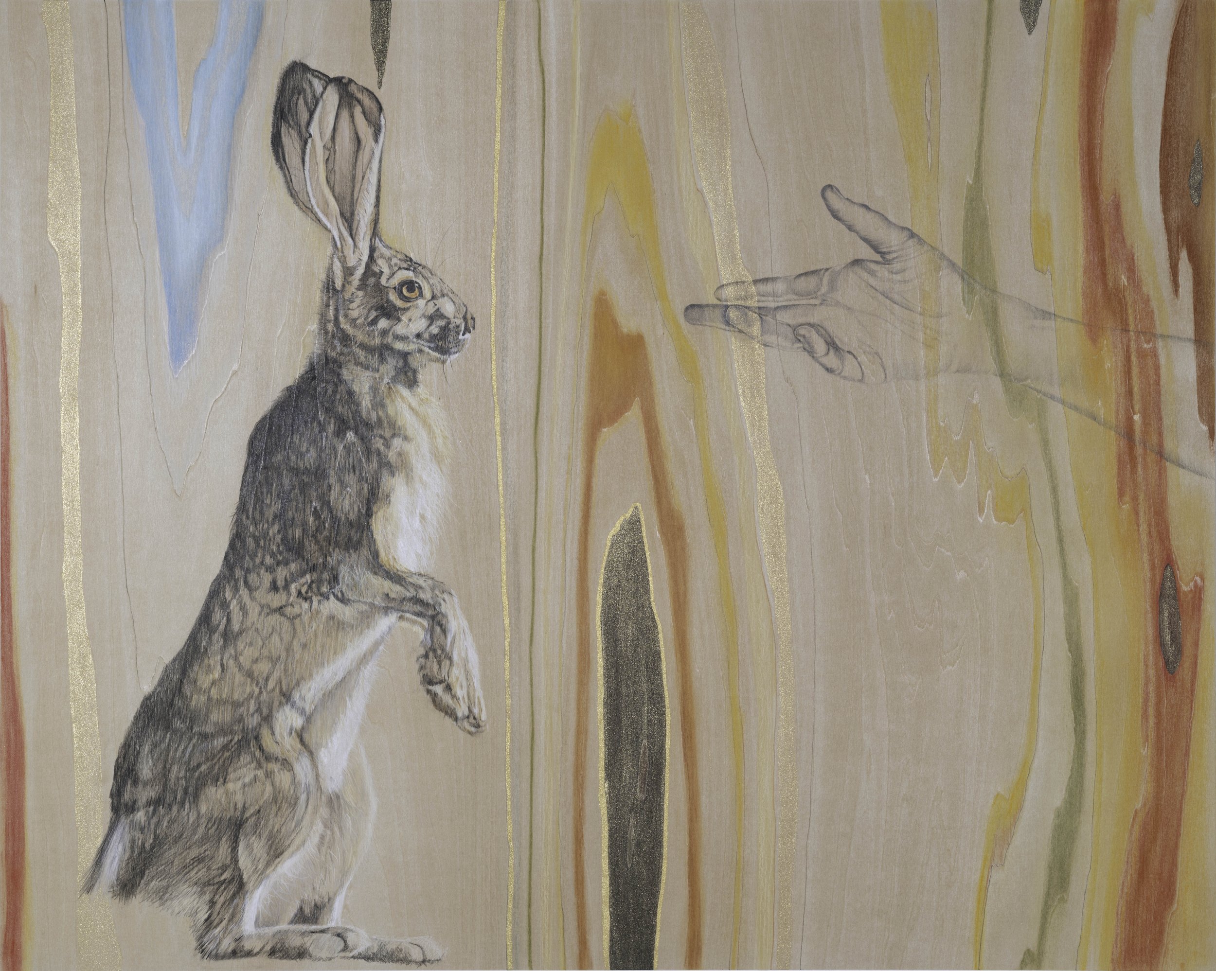 Reckoning with Coexistence, Mixed Media Drawing on Panel, 30in x 24 in x 2in