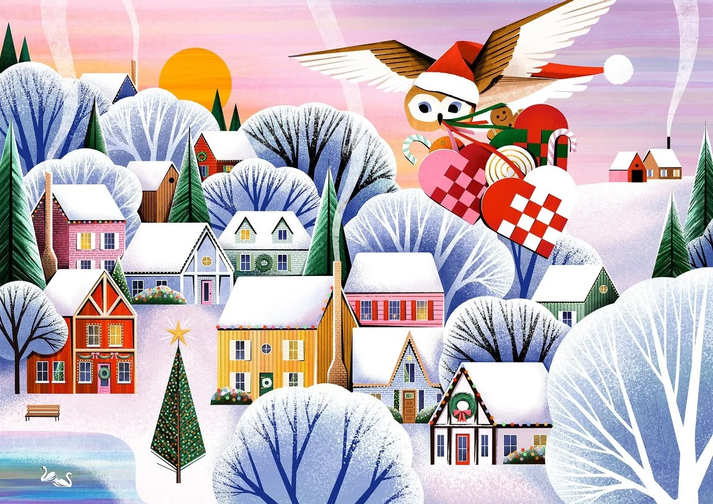 Merry Christmas Eve to all! I worked on this piece last year with @penny.puzzle. I&rsquo;ve been wanting to post it with photos of the completed jigsaw puzzle but the busy days of December got the best of me! Puzzles tend to be a post-Christmas thing