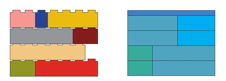 The actual result (L) differs from the original vision (R).