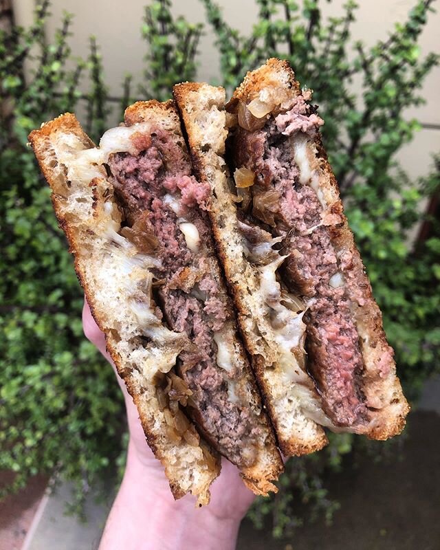 THE PATTY MELT. One of the most underrated burgers in the game, crispy rye, cheeeesy swiss, grilled onions and juicy grass fed beef! Is it even a burger? We&rsquo;ll let you decide. Give us a ring, place your order online or on our app! Use promo cod