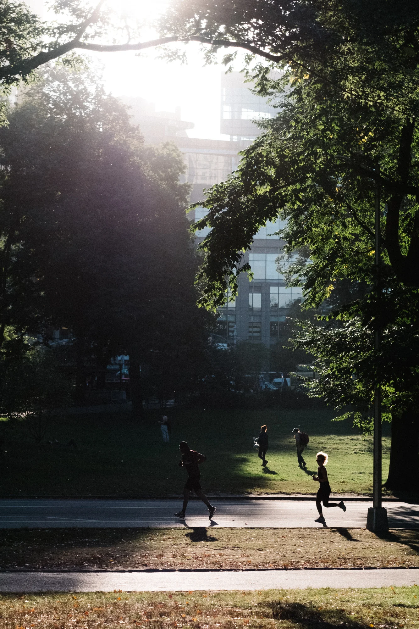 Runners in Central Park. Fuji X-Pro 2, Helios 44-4.