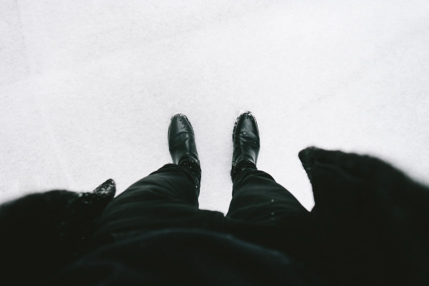 Boots in the snow. Fuji X-Pro 2, Fuji 16mm f/1.4.
