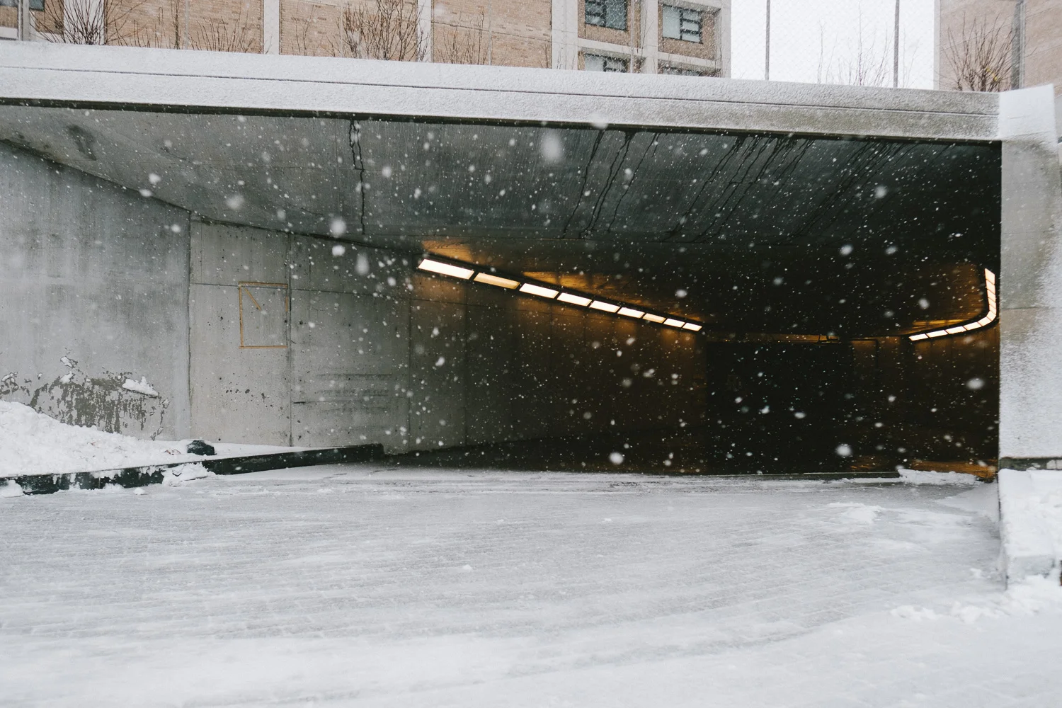 The mouth of a parking garage in Washington Heights, Manhattan. Paris. Fuji X-Pro 2, Fuji 16mm f/1.4.