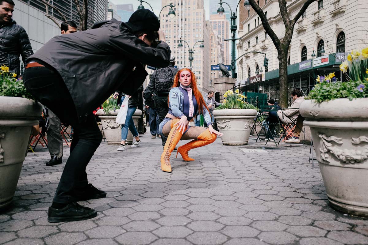 BibleGirl in Herald Square, Manhattan. Fuji X100F