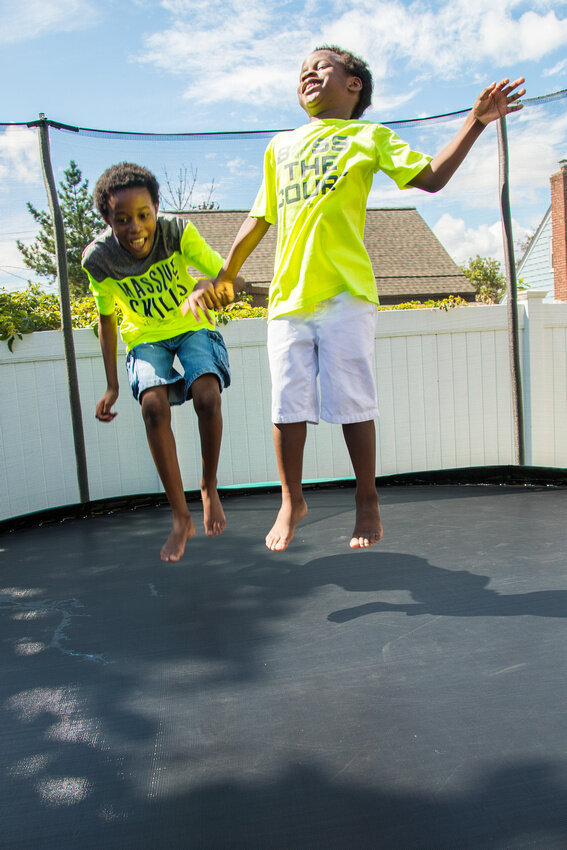  Peta-Gaye Daniel’s 2 sons enjoying a trampoline, Family Cruise, My Cruising Family 